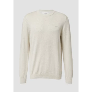 Kép 4/6 - Pulóver -  Knitted jumper with logo embroidery  - Cream | s.Oliver 2510