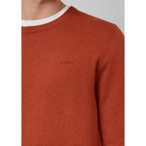 Kép 5/7 - Pulóver -  Knitted jumper with logo embroidery  - Red | s.Oliver 2510