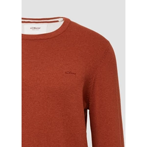 Kép 6/7 - Pulóver -  Knitted jumper with logo embroidery  - Red | s.Oliver 2510