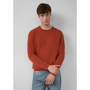 Kép 1/7 - Pulóver -  Knitted jumper with logo embroidery  - Red | s.Oliver 2510