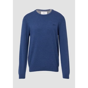 Kép 4/6 - Pulóver -  Knitted jumper with logo embroidery  - Blue | s.Oliver 2510