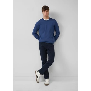 Kép 5/6 - Pulóver -  Knitted jumper with logo embroidery  - Blue | s.Oliver 2510