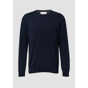 Kép 4/6 - Pulóver -  Knitted jumper with logo embroidery  - Blue | s.Oliver 2510
