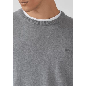 Kép 5/7 - Pulóver -  Knitted jumper with logo embroidery  - Grey | s.Oliver 2510