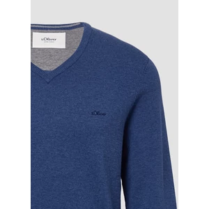 Kép 6/7 - Pulóver -  Knitted jumper with logo embroidery  - Blue | s.Oliver 2510