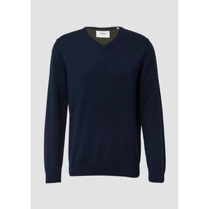 Kép 4/6 - Pulóver -  Knitted jumper with logo embroidery  - Blue | s.Oliver 2510