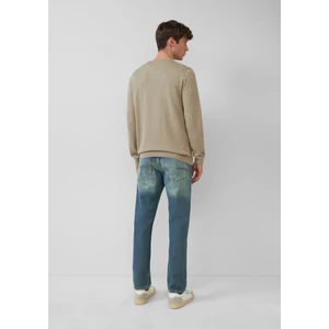 Kép 6/6 - Pulóver -  Knitted jumper with logo embroidery  - Beige | s.Oliver 2510