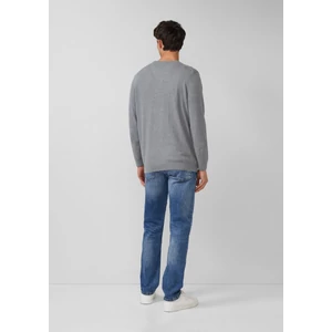 Kép 4/7 - Pulóver -  Knitted jumper with logo embroidery  - Grey | s.Oliver 2510