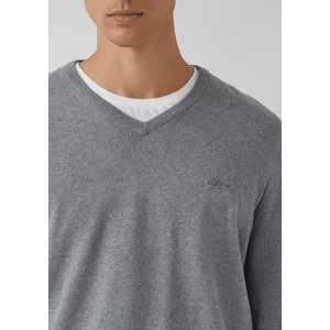 Kép 5/7 - Pulóver -  Knitted jumper with logo embroidery  - Grey | s.Oliver 2510