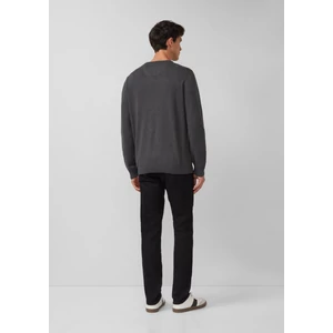 Kép 6/6 - Pulóver -  Knitted jumper with logo embroidery  - Grey | s.Oliver 2510