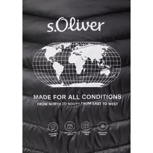 Kép 7/7 - Dzseki -  Lightweight quilted jacket with sporty contrast details | 360° Circular Vision  - Black | s.Oliver 2510