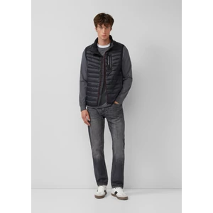 Kép 5/6 - Mellény -  Lightweight quilted vest with sporty contrast details | 360° Circular Vision  - Black | s.Oliver 2510