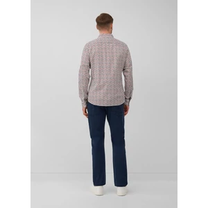 Kép 6/6 - Ing -  Slim fit: patterned shirt made from stretch cotton  - White | s.Oliver 2510 WSF02