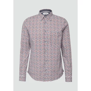 Kép 4/6 - Ing -  Slim fit: patterned shirt made from stretch cotton  - White | s.Oliver 2510 WSF02
