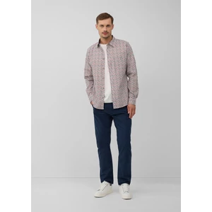 Kép 5/6 - Ing -  Slim fit: patterned shirt made from stretch cotton  - White | s.Oliver 2510 WSF02