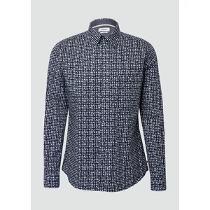 Kép 4/6 - Ing -  Slim fit: patterned shirt made from stretch cotton  - Blue | s.Oliver 2510 WSF02