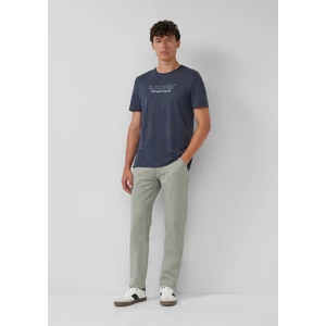 Kép 3/7 - Póló -  Melange T-shirt with a rolled edge and a front print  - Blue | s.Oliver 2510