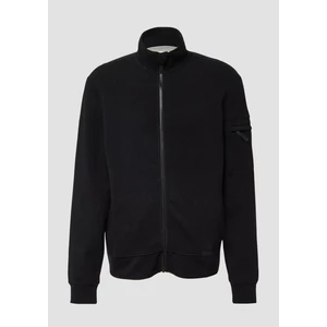 Kép 4/6 - Dzseki -  Mottled sweat jacket with sleeve pocket  - Black | s.Oliver 2510