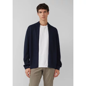 Kép 1/6 - Dzseki -  Cotton cardigan with stand-up collar and logo patch  - Blue | s.Oliver 2510