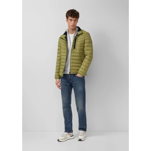 Kép 3/7 - Dzseki -  Cotton cardigan with stand-up collar and logo patch  - Grey | s.Oliver 2510