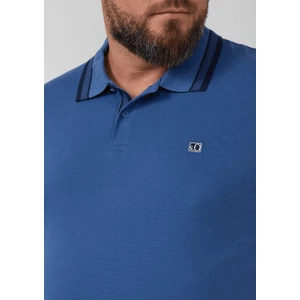 Kép 3/6 - Póló -  Cotton piqué polo shirt with contrasting details  - Blue | s.Oliver 2510