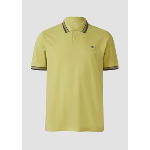Kép 4/6 - Póló -  Cotton piqué polo shirt with contrasting details  - Green | s.Oliver 2510