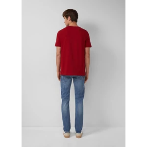 Kép 6/6 - Póló -  Heavy jersey T-shirt with crew neck and logo print  - Red | s.Oliver 2510