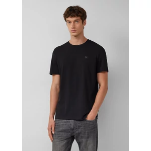 Kép 1/6 - Póló -  Heavy jersey T-shirt with crew neck and logo print  - Black | s.Oliver 2510