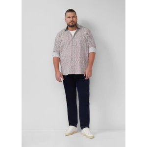 Kép 5/6 - Ing -  Slim fit: patterned shirt made from stretch cotton  - White | s.Oliver 2510 WSF02