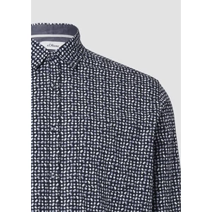 Kép 7/7 - Ing -  Slim fit: patterned shirt made from stretch cotton  - Blue | s.Oliver 2510 WSF02