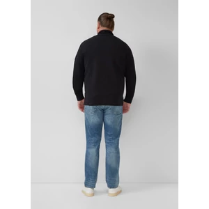Kép 6/6 - Dzseki -  Mottled sweat jacket with sleeve pocket  - Black | s.Oliver 2510
