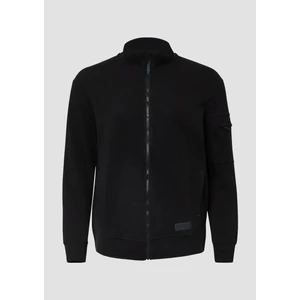 Kép 4/6 - Dzseki -  Mottled sweat jacket with sleeve pocket  - Black | s.Oliver 2510