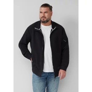 Kép 1/6 - Dzseki -  Mottled sweat jacket with sleeve pocket  - Black | s.Oliver 2510