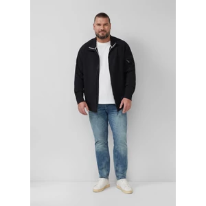 Kép 5/6 - Dzseki -  Mottled sweat jacket with sleeve pocket  - Black | s.Oliver 2510