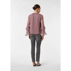 Kép 5/7 - Blúz -  Blouse with feminine flounces in crêpe chiffon 2510