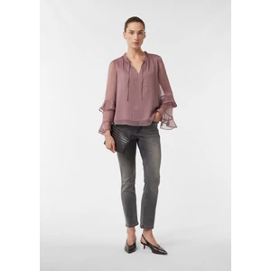 Kép 3/7 - Blúz -  Blouse with feminine flounces in crêpe chiffon 2510