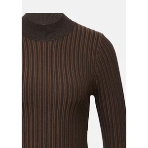 Kép 7/7 - Pulóver -  Ribbed viscose stretch sweater in bicolor 2510