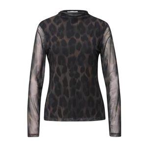 Kép 4/7 - Póló - printed mesh shirt w.gathered - 2512