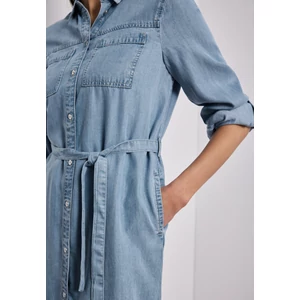 Kép 6/7 - Ruha - washed shirt collar Dress - 2604