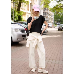 Kép 3/6 - Póló - v-neck jersey slub shirt - 2605