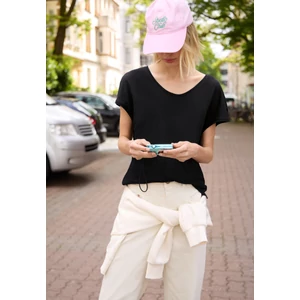 Kép 1/6 - Póló - v-neck jersey slub shirt - 2605