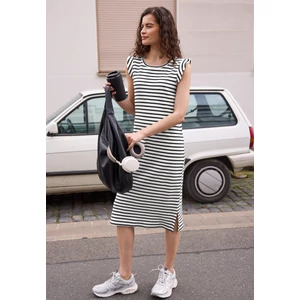 Kép 1/6 - Ruha - strFped Jersey Dress w. ruffle - 2606
