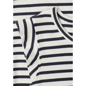 Kép 4/6 - Ruha - strFped Jersey Dress w. ruffle - 2606