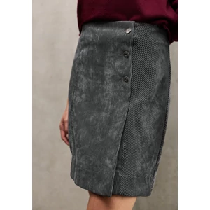 Kép 1/6 - Szoknya - wrap Corduroy skirt_solid 2508 WS02