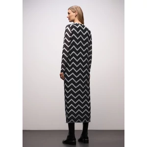 Kép 3/5 - OTLT Ruha - Mesh Plissee Dress AOP 2511 WS02