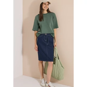 Kép 1/7 - Szoknya - Style Denim Skirt MIDI Rinsed - 2607