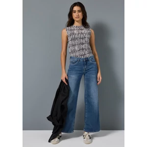 Kép 4/6 - Póló - printed mesh turtle neck shirt 2507