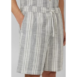 Kép 1/3 - Detroit: Bermuda shorts with textured stripes and drawstring