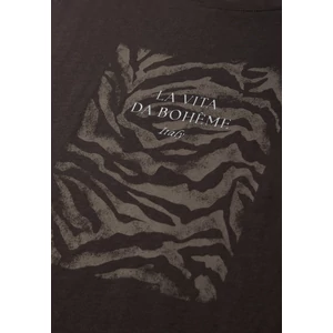 Kép 5/6 - Ing - partprint shirt w.dropped shou - 2604