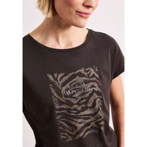 Kép 6/6 - Ing - partprint shirt w.dropped shou - 2604